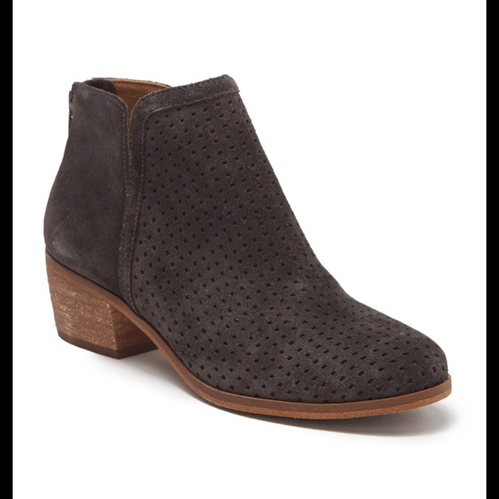 Susina Kyle Perforated Suede Ankle Bootie